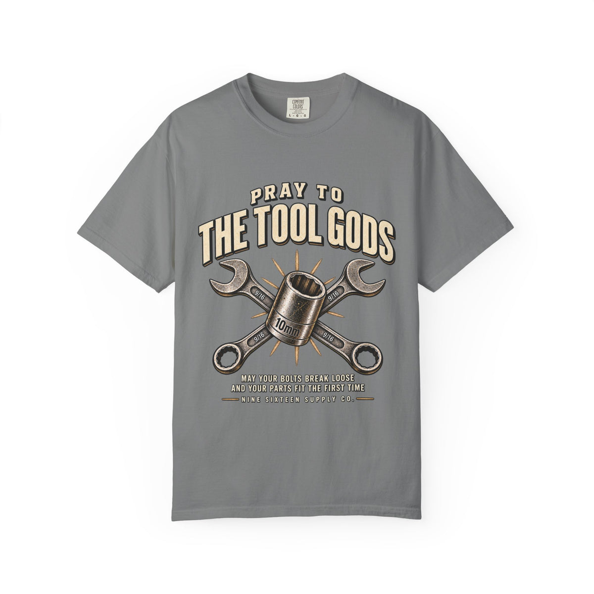 Pray to the Tool Gods premium Comfort Colors 1717 front graphic tee