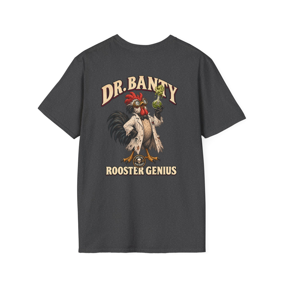 Dr. Banty, the rooster scientist from Darling Nightmares