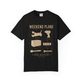 Weekend Plans premium Comfort Colors 1717 front graphic tee