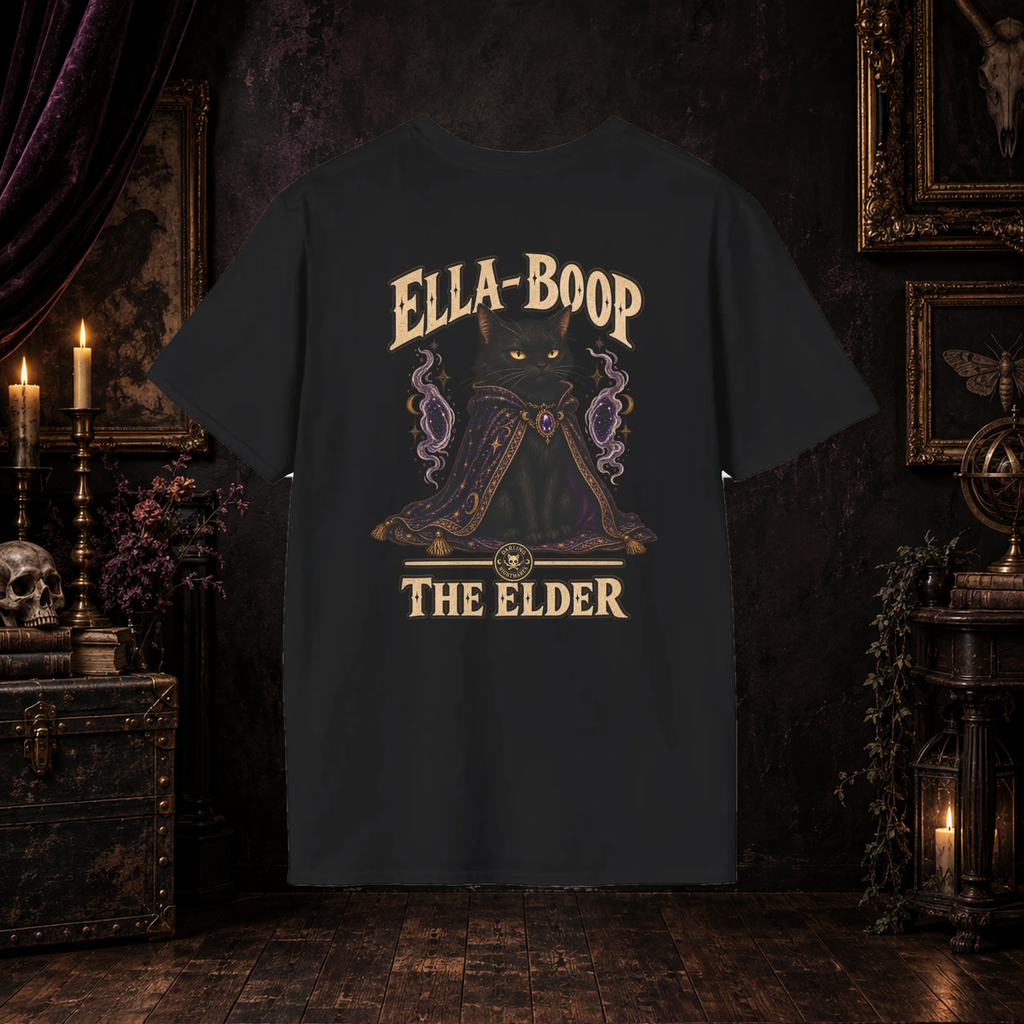 Ella-Boop the Elder Darling Nightmares T-shirt on gothic background
