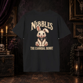 Nibbles the Cannibal Rabbit Darling Nightmares T-shirt on gothic background