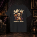 Sammy the Masked Slayer Squirrel Darling Nightmares T-shirt on gothic background
