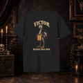 Victor the Franken-Ostrich Darling Nightmares T-shirt on gothic background
